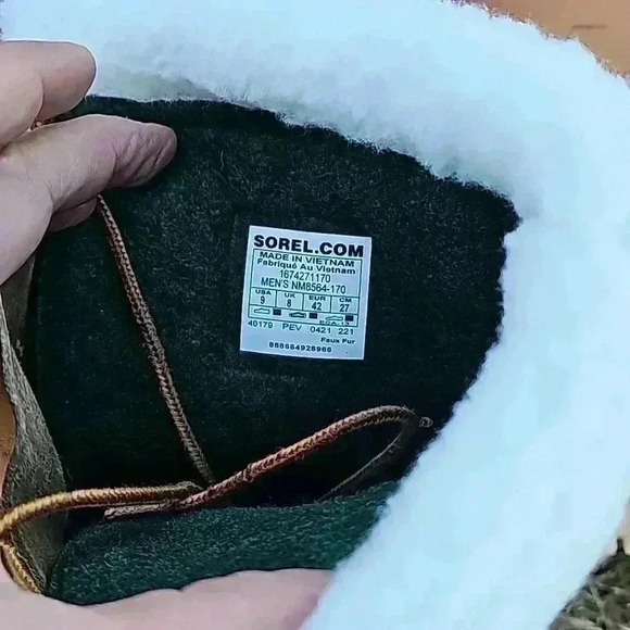 Sorel lined size 9 waterproof winter boots brown and tan - Picture 3 of 4